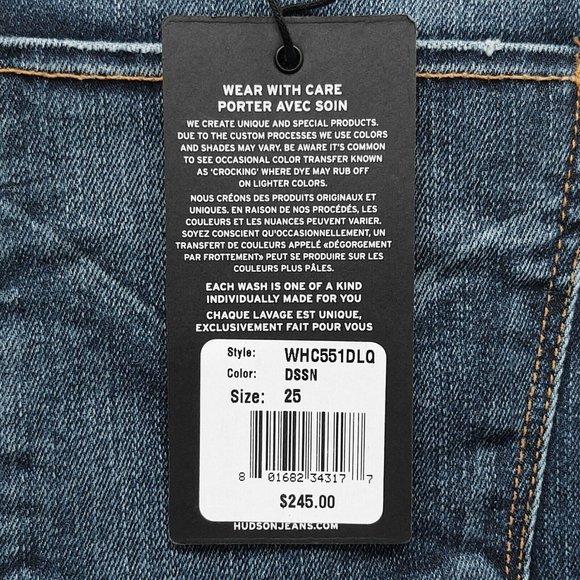 New HUDSON Holly High Rise Crop Flare Jeans 25 Blue - Picture 7 of 9